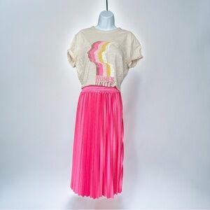 Pleated Pink Skirt size Large